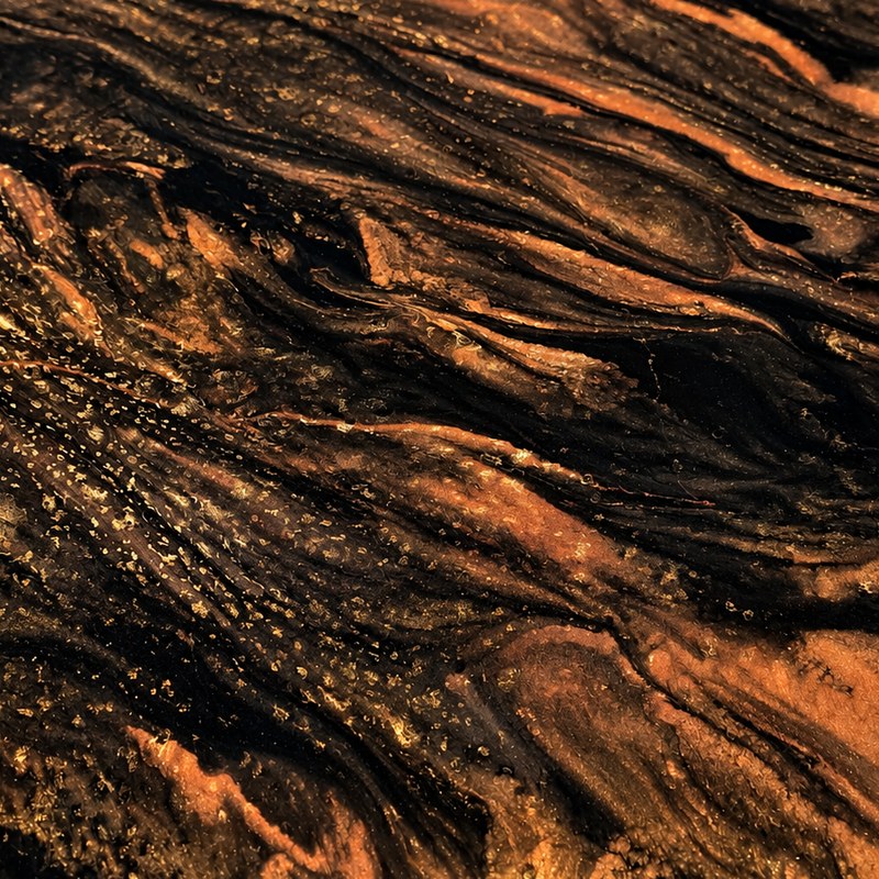 Black and Copper finish detail